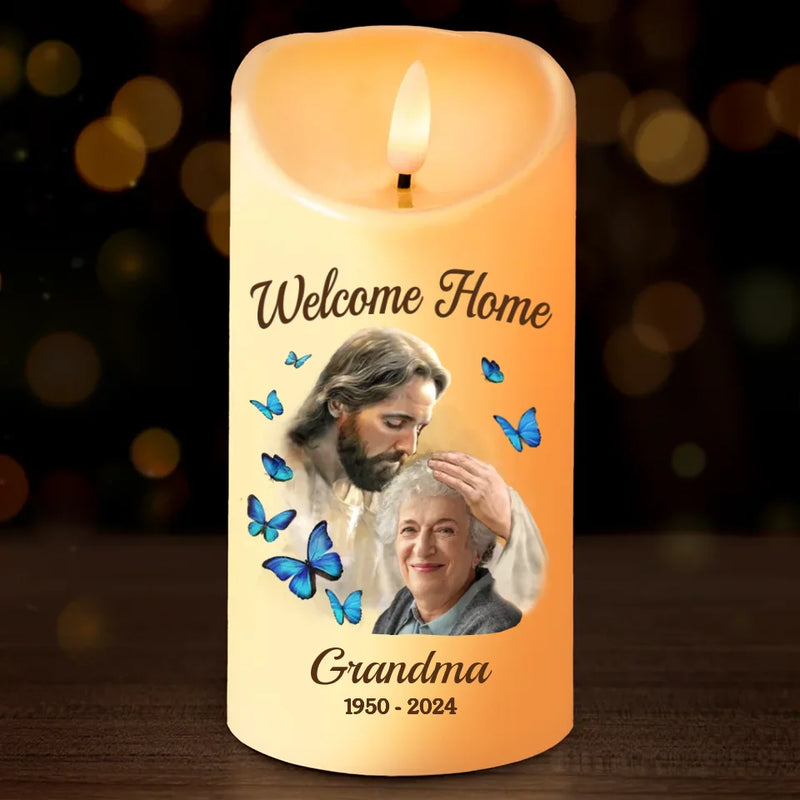 Custom Photo No Longer By My Side But Forever In My Heart - Memorial Personalized Custom LED Candle - Sympathy Gift, Christmas Gift, New Arrival Gift For Pet Owners, Pet Lovers