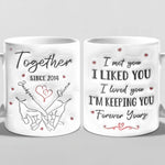 Custom Name Anniversary Couple Gifts - Personalized Mugs
