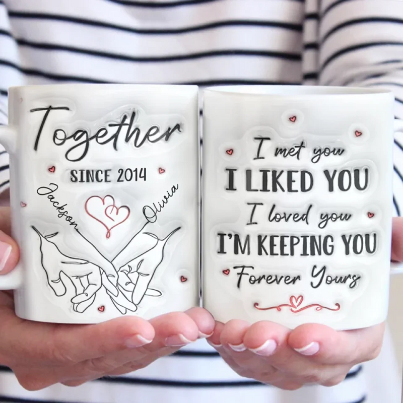 Custom Name Anniversary Couple Gifts - Personalized Mugs