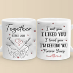 Custom Name Anniversary Couple Gifts - Personalized Mugs