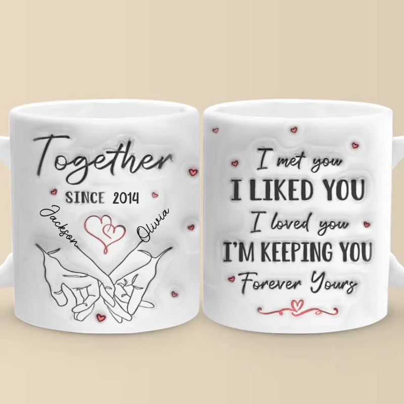Custom Name Anniversary Couple Gifts - Personalized Mugs