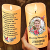 Custom Photo I'll Always Be Here In My Heart, Forever And Always - Memorial Personalized Custom LED Candle - Sympathy Gift, Christmas Gift For Family Members