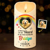Custom Photo I Wish The Rainbow Bridge Had Visiting Hours - Memorial Personalized Custom LED Candle - Sympathy Gift, Christmas Gift For Pet Owners, Pet Lovers