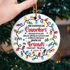 Work Made Us Colleagues, Conversations Made Us Friends - Bestie Personalized Custom 3D Inflated Effect Printed Ornament - Ceramic Round Shaped - Christmas Gift For Best Friends, BFF, Sisters, Coworkers