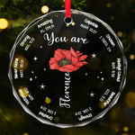 Custom Name Christian Bible Verse Gifts - Personalized Glass Ornament