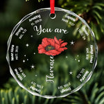 Custom Name Christian Bible Verse Gifts - Personalized Glass Ornament