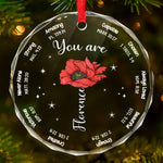 Custom Name Christian Bible Verse Gifts - Personalized Glass Ornament