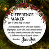 Difference Maker - Coworker Personalized Custom Ornament - Ceramic Round Shaped - Christmas Gift For Coworkers, Work Friends, Colleagues