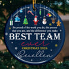 The Best Team Ever - Coworker Personalized Custom Ornament - Ceramic Round Shaped - Christmas Gift For Coworkers, Work Friends, Colleagues