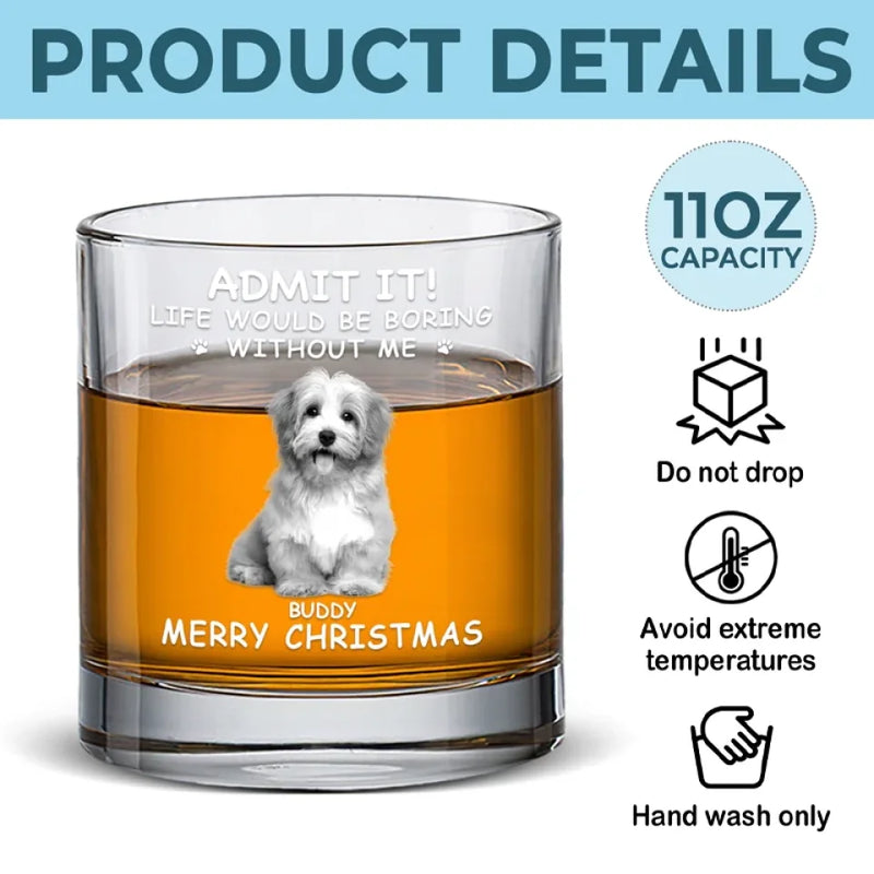 Custom Photo Pets Make Us Better Humans - Dog & Cat Personalized Custom Whiskey Glass - Gift For Pet Owners, Pet Lovers