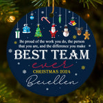 Custom Name Christmas Team Gifts - Personalized Ceramic Ornament