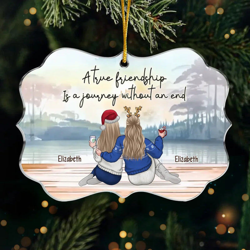 Friendship Is The Greatest Treasure Of All - Bestie Personalized Custom Ornament - Acrylic Benelux Shaped - Christmas Gift For Best Friends, BFF, Sisters