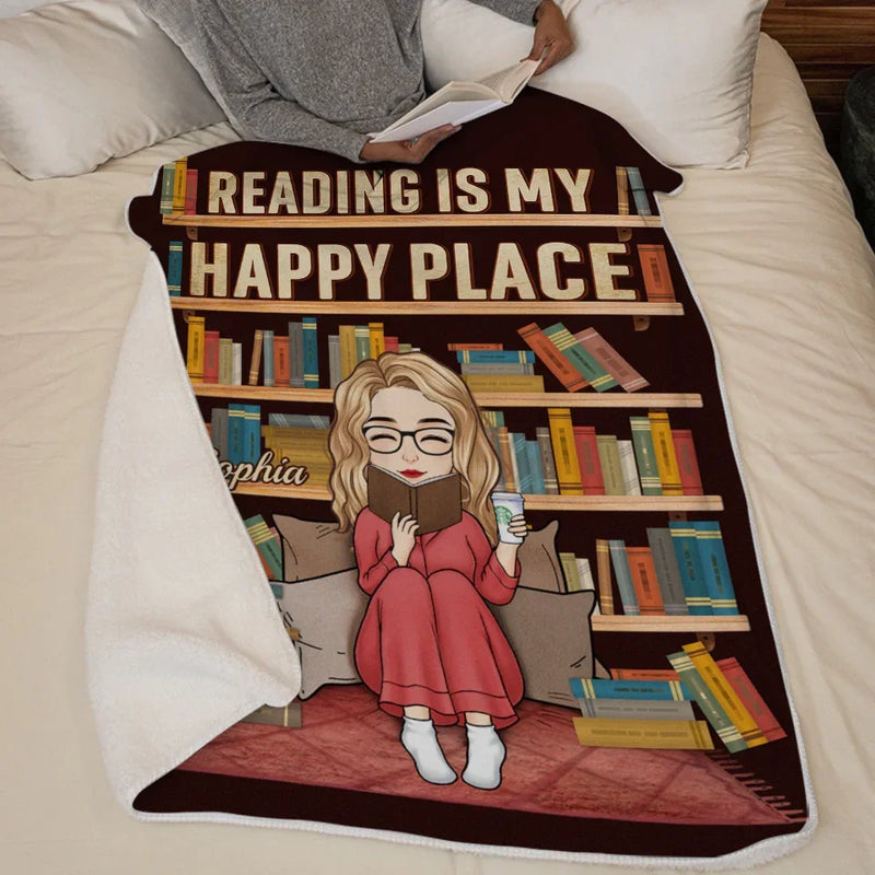 Custom Name Reading Gifts for Book Lovers - Personalized Blanket