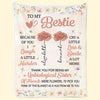 Bestie By My Side - Bestie Personalized Custom Blanket - Gift For Best Friends, BFF, Sisters