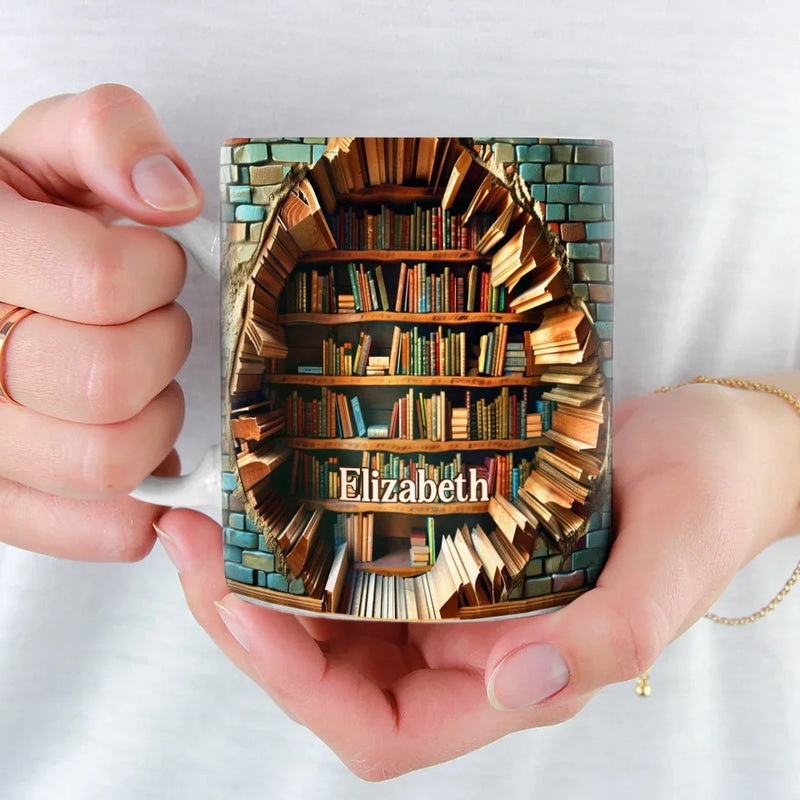 Books Are A Uniquely Portable Magic - Personalized Custom Mug - Christmas Gift For Book Lovers