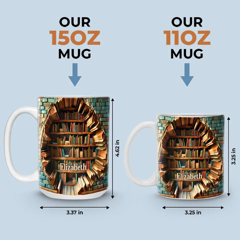 Books Are A Uniquely Portable Magic - Personalized Custom Mug - Christmas Gift For Book Lovers