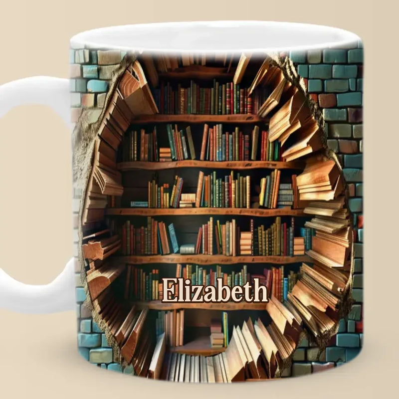 Custom Name Bookshelf Gifts for Book Lovers - Personalized Mugs