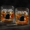 I'd Go To The Ends Of The Earth For You - Funny  Personalized Custom Whiskey Glass - Christmas Gift For Best Friends, Sisters, Family Members, Coworkers