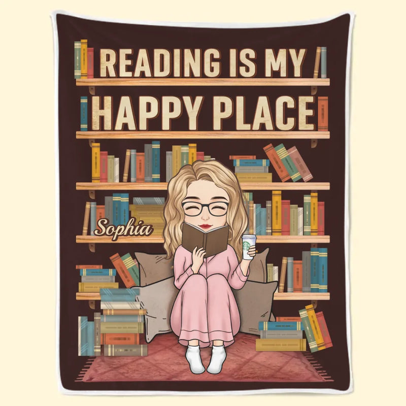 Custom Name Reading Gifts for Book Lovers - Personalized Blanket