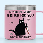 Custom Name Funny Best Friend Gifts - Personalized 14 Oz Tumbler With Handle