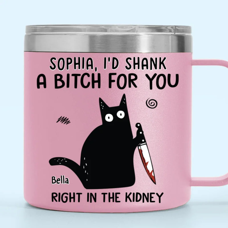 Custom Name Funny Best Friend Gifts - Personalized 14 Oz Tumbler With Handle