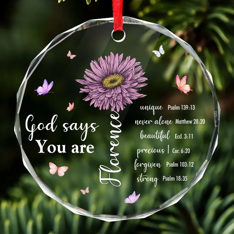 Christian Faith Encouragement Gifts - Glass Ornament