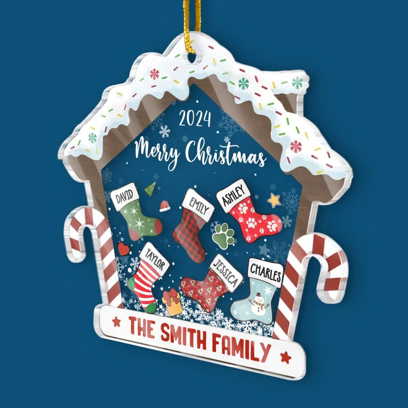 Family Is The Anchor In Life’s Storms - Family Personalized Custom Ornament - Acrylic Custom Shaped - Christmas Gift For Family Members