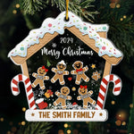 Custom Name Christmas Gingerbread Family Gifts - Personalized Ornament