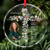 Custom Photo I Believe In Myself - Affirmation Personalized Custom Circle Glass Ornament - Christmas Gift For Yourself