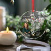 Custom Photo I Believe In Myself - Affirmation Personalized Custom Circle Glass Ornament - Christmas Gift For Yourself