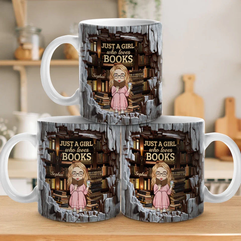 Custom Name Book Lover Gifts for Readers - Personalized Mugs