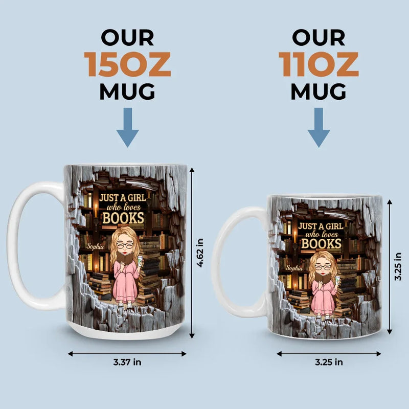 Custom Name Book Lover Gifts for Readers - Personalized Mugs