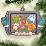 Custom Name Christmas Family Recipe Keepsake - Personalized Ornament