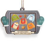 Custom Name Christmas Family Recipe Keepsake - Personalized Ornament