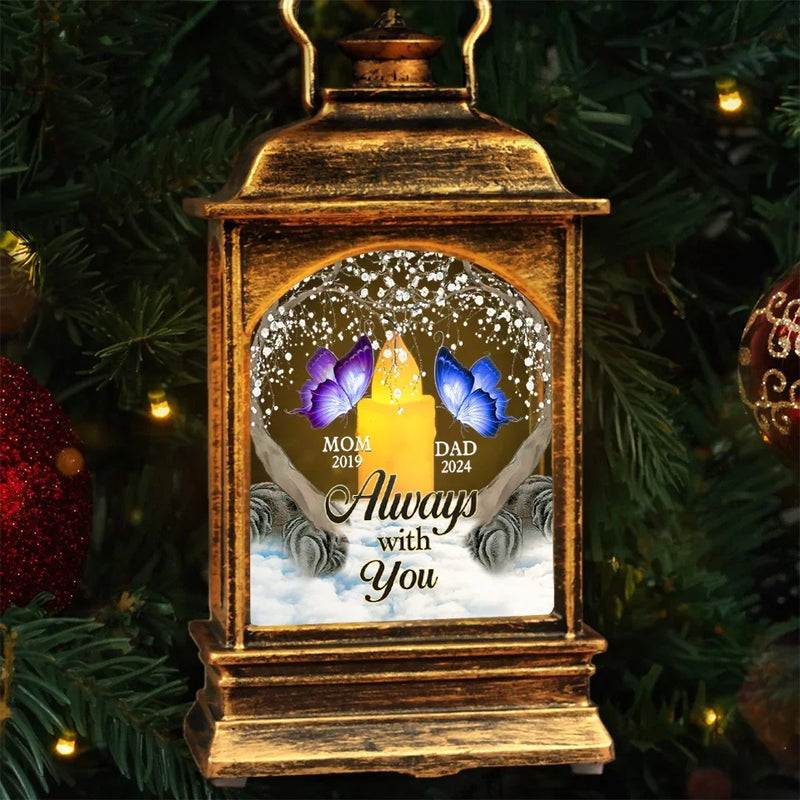 Always With You - Memorial Personalized Custom Christmas Wind Lamp - Sympathy Gift, Christmas Gift For Family Members
