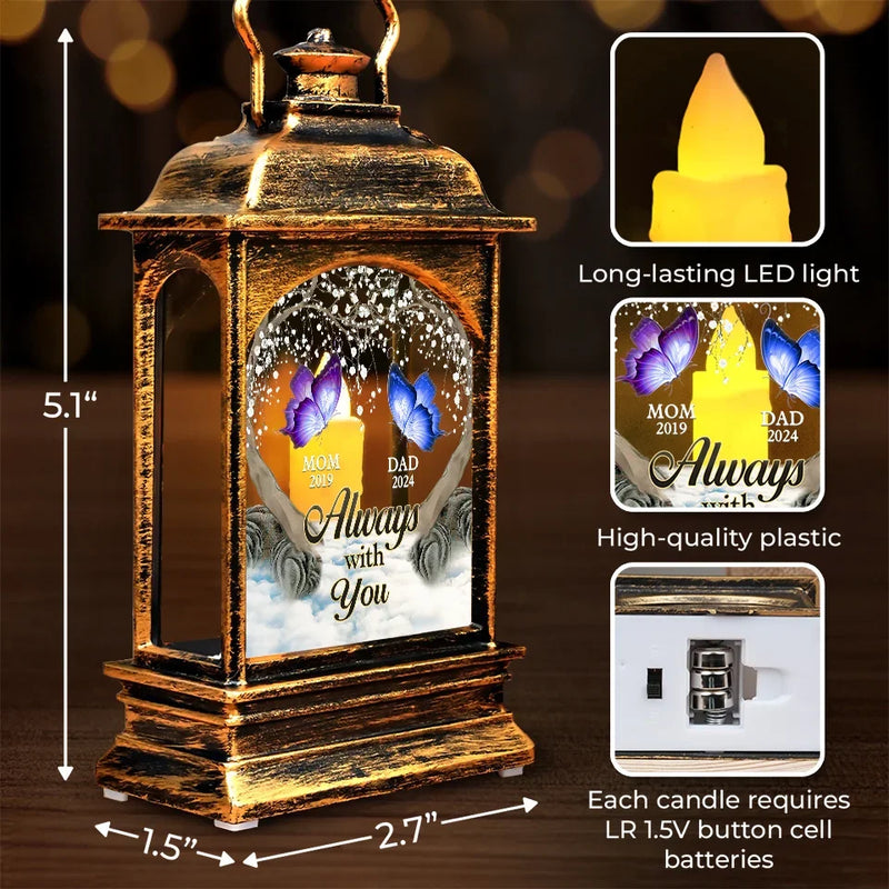 Always With You - Memorial Personalized Custom Christmas Wind Lamp - Sympathy Gift, Christmas Gift For Family Members