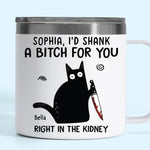 Custom Name Funny Best Friend Gifts - Personalized 14 Oz Tumbler With Handle