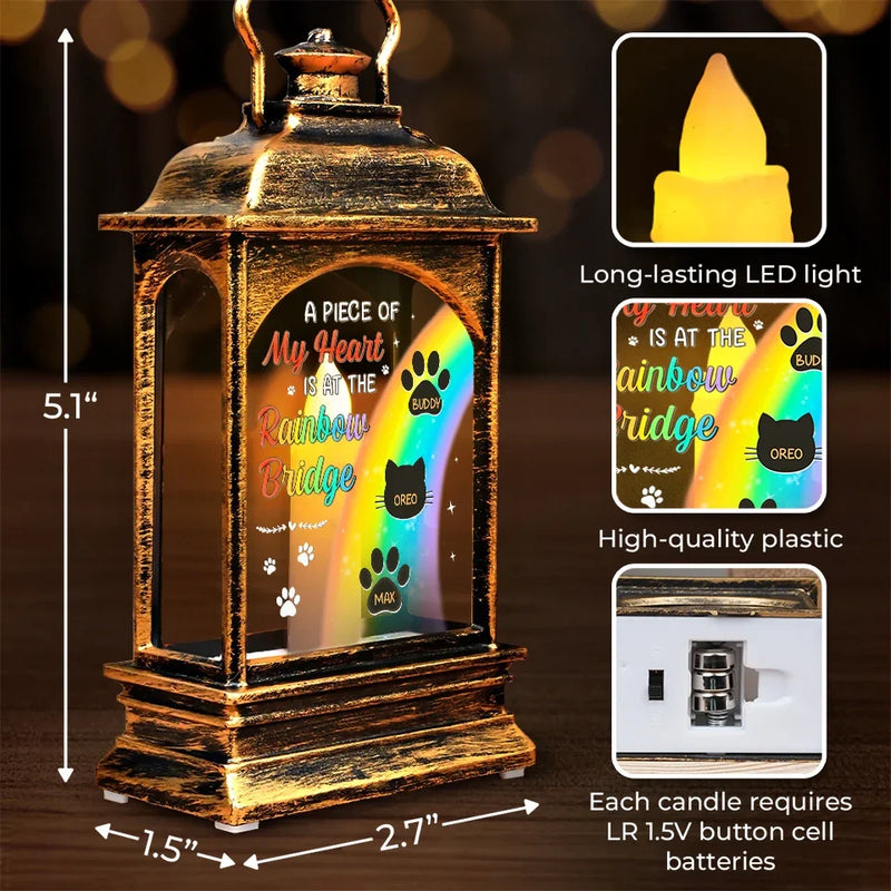 Forever In My Heart - Memorial Personalized Custom Christmas Wind Lamp - Sympathy Gift, Christmas Gift For Pet Owners, Pet Lovers