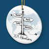 Travel All Around The World - Travel Personalized Custom Ornament - Ceramic Round Shaped - Christmas Gift For Family Members, Gift For Adventure Travel Lovers
