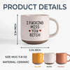 Never Too Far To Have Tea Together - Bestie Personalized Custom Printed Pottery Mug - Christmas Gift For Best Friends, BFF, Sisters