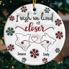 I Love You Snow Much - Bestie Personalized Custom 3D Inflated Effect Printed Ornament - Ceramic Round Shaped - Christmas Gift For Best Friends, BFF, Sisters