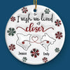 I Love You Snow Much - Bestie Personalized Custom 3D Inflated Effect Printed Ornament - Ceramic Round Shaped - Christmas Gift For Best Friends, BFF, Sisters