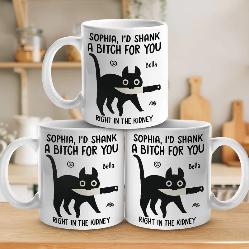 Custom Name Funny Cat Friendship Gifts - Personalized Mug