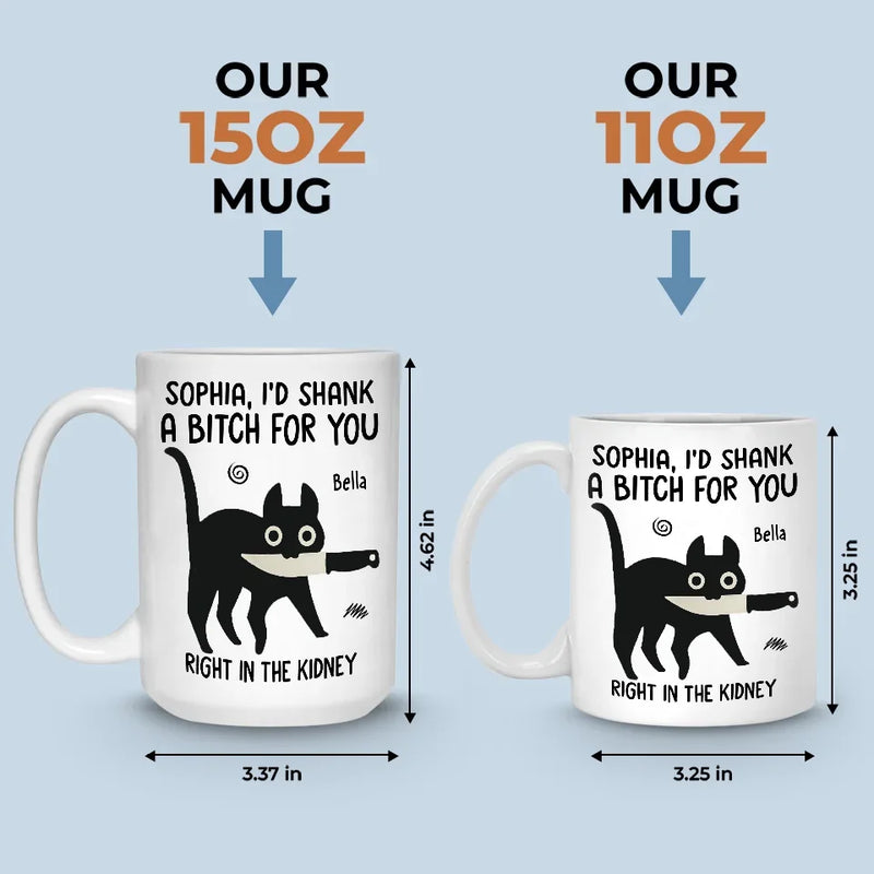 Custom Name Funny Cat Friendship Gifts - Personalized Mug