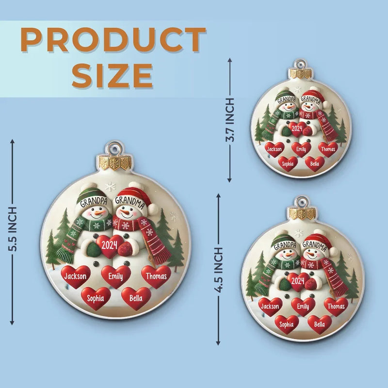Remember This December, That Love Weighs More Than Gold - Family Personalized Custom Ornament - Acrylic Custom Shaped - Christmas Gift For Grandma, Grandpa, Grandkid