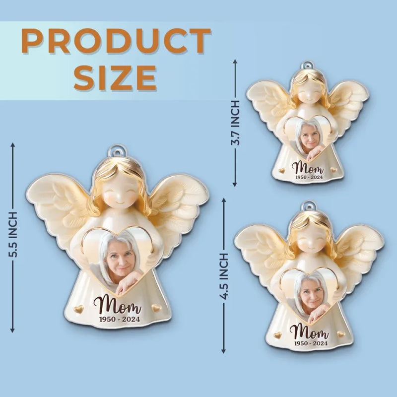 Custom Photo Remembered With Love - Memorial Personalized Custom Ornament - Acrylic Custom Shaped - Sympathy Gift, Christmas Gift For Family Members