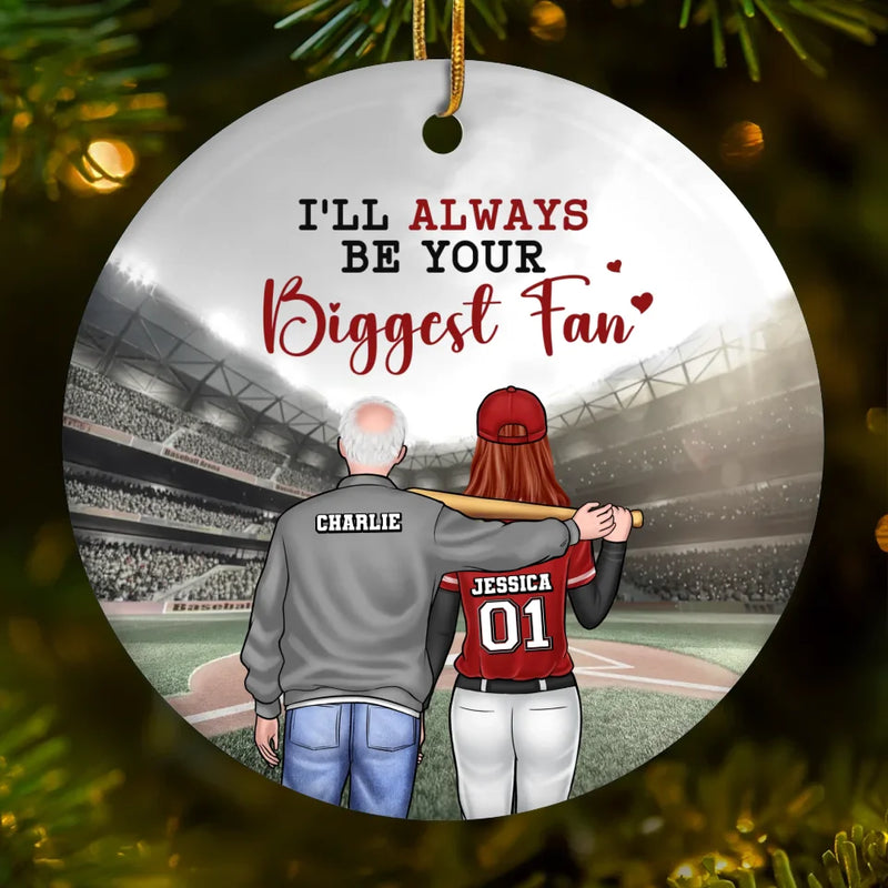 Custom Name Football Fan Family Gifts - Personalized Ceramic Ornament