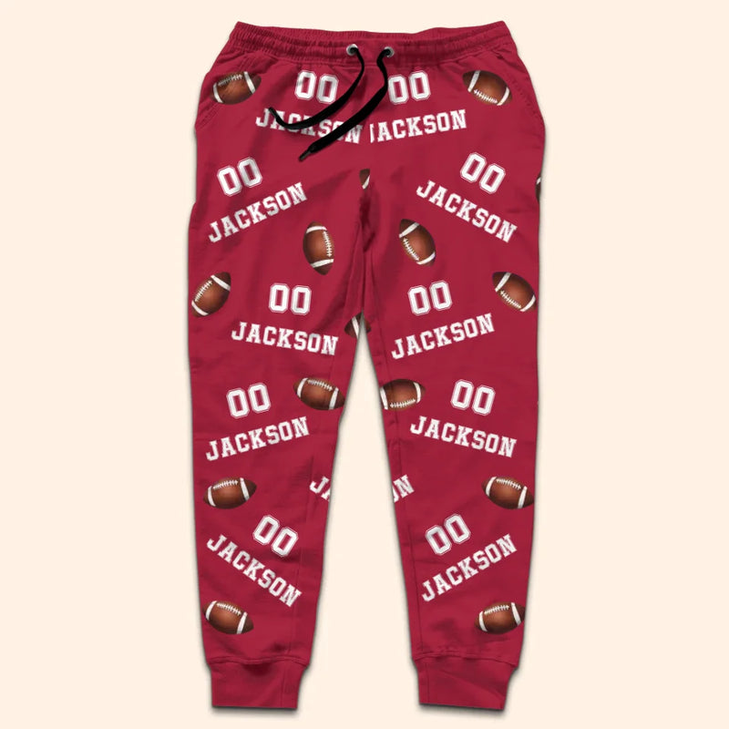 Custom Name Football Gifts for Players - Personalized Sweatpants