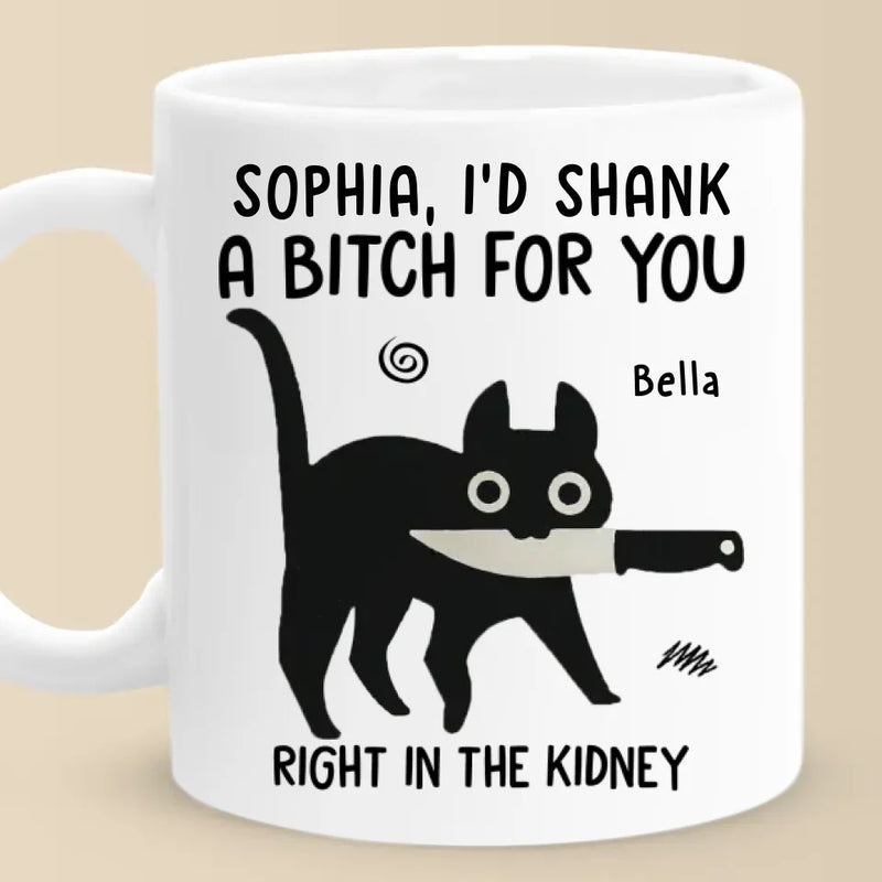 Custom Name Funny Cat Friendship Gifts - Personalized Mug