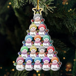 Custom Name Snowman Family Christmas Gifts - Personalized Ornament